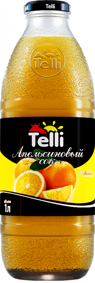 Апельсиновый сок Телли, продукция Telli